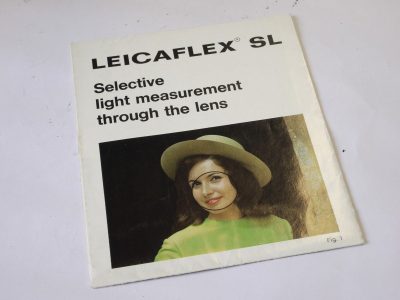 Leitz "Leicaflex SL - Selective light measurement through the lens" fold out leaflet in English c1968
