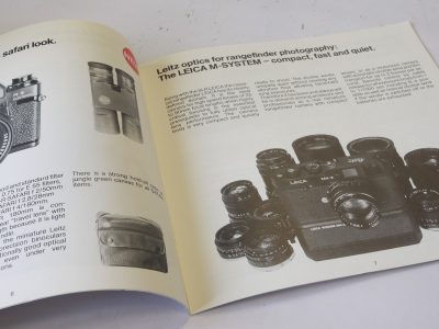 Leitz "Leitz Products Simply for their Optics" 16 pag booklet in English c1978
