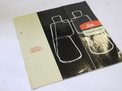 Leitz "Leitz Prism Binoculars" 12 page booklet in English c1954