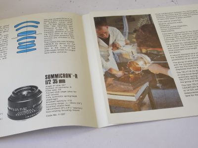 Leitz "New Leicaflex lenses" 6 page fold out leaflet in English c1970
