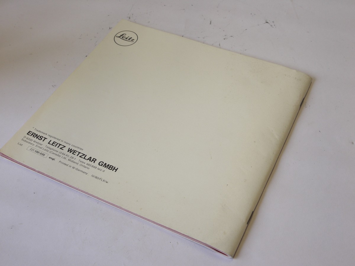 mwclassiccameras-20220603-318 Leitz "Oskar Barnack Centenary - The development of the Leica system since 1914" 60 page booklet in English c1980