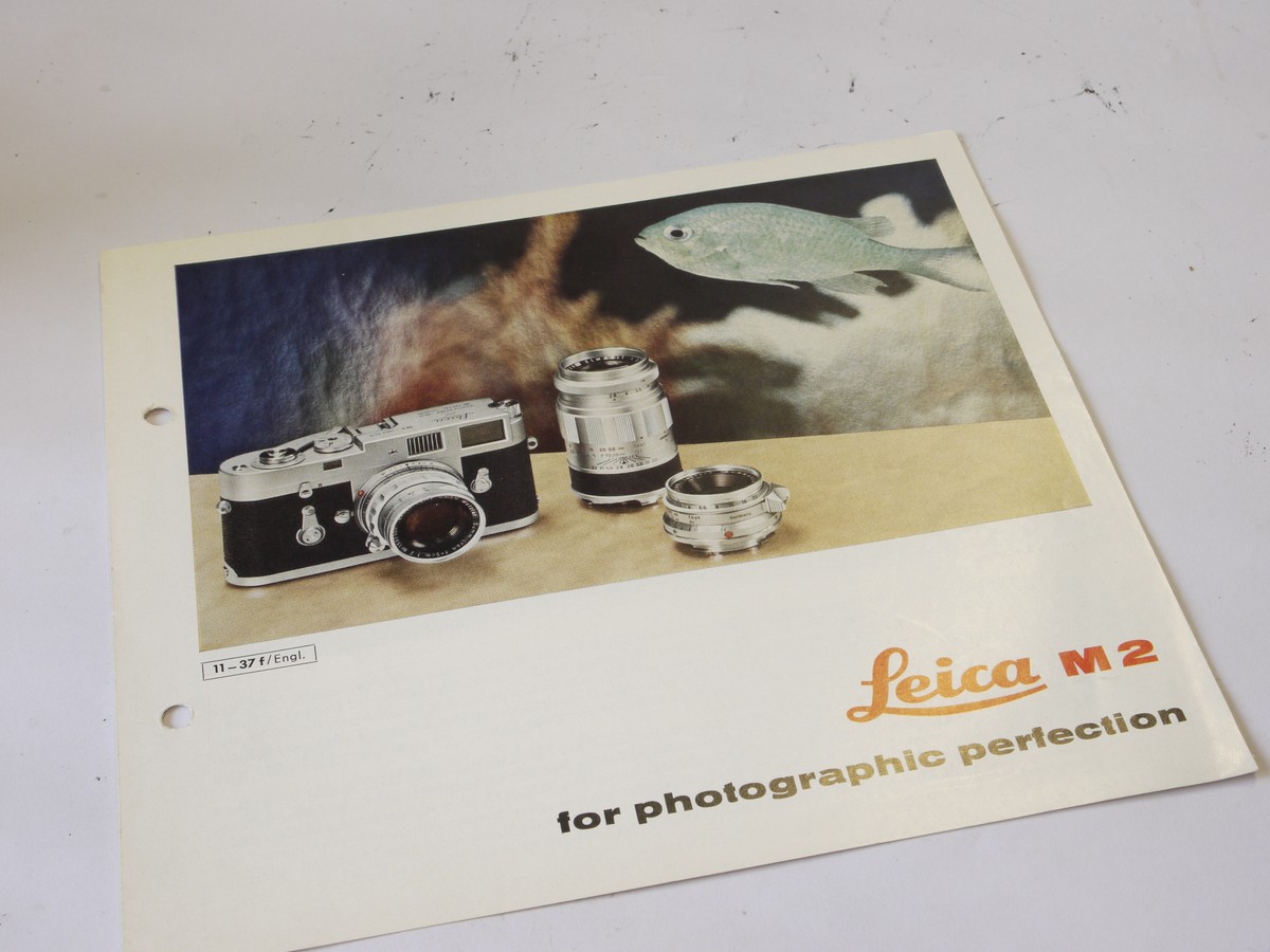 mwclassiccameras-20220603-337 Leitz "Leica M2 for photographic perfection" 6 page leaflet in English c1964