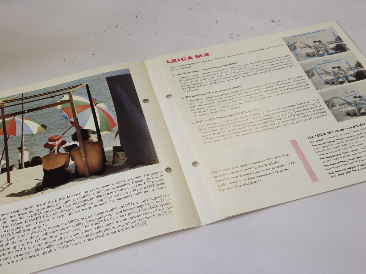 mwclassiccameras-20220603-338 Leitz "Leica M2 for photographic perfection" 6 page leaflet in English c1964