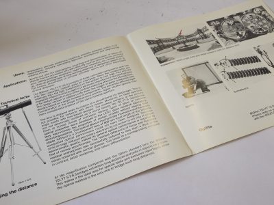 Leitz "800mm f6.36 Telyt-S for reportage, sports and wildlife photography surveillance" leaflet c1972. 4 pages in English