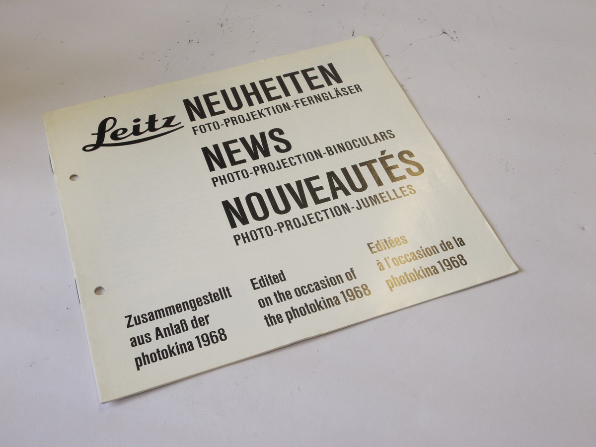mwclassiccameras-20220603-348 Leitz News - Photo-Projection-Binoculars 12 page leaflet made for Photokina 1968