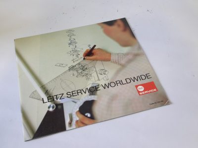 Leitz Service Worldwide booklet c1983. 24 pages in English