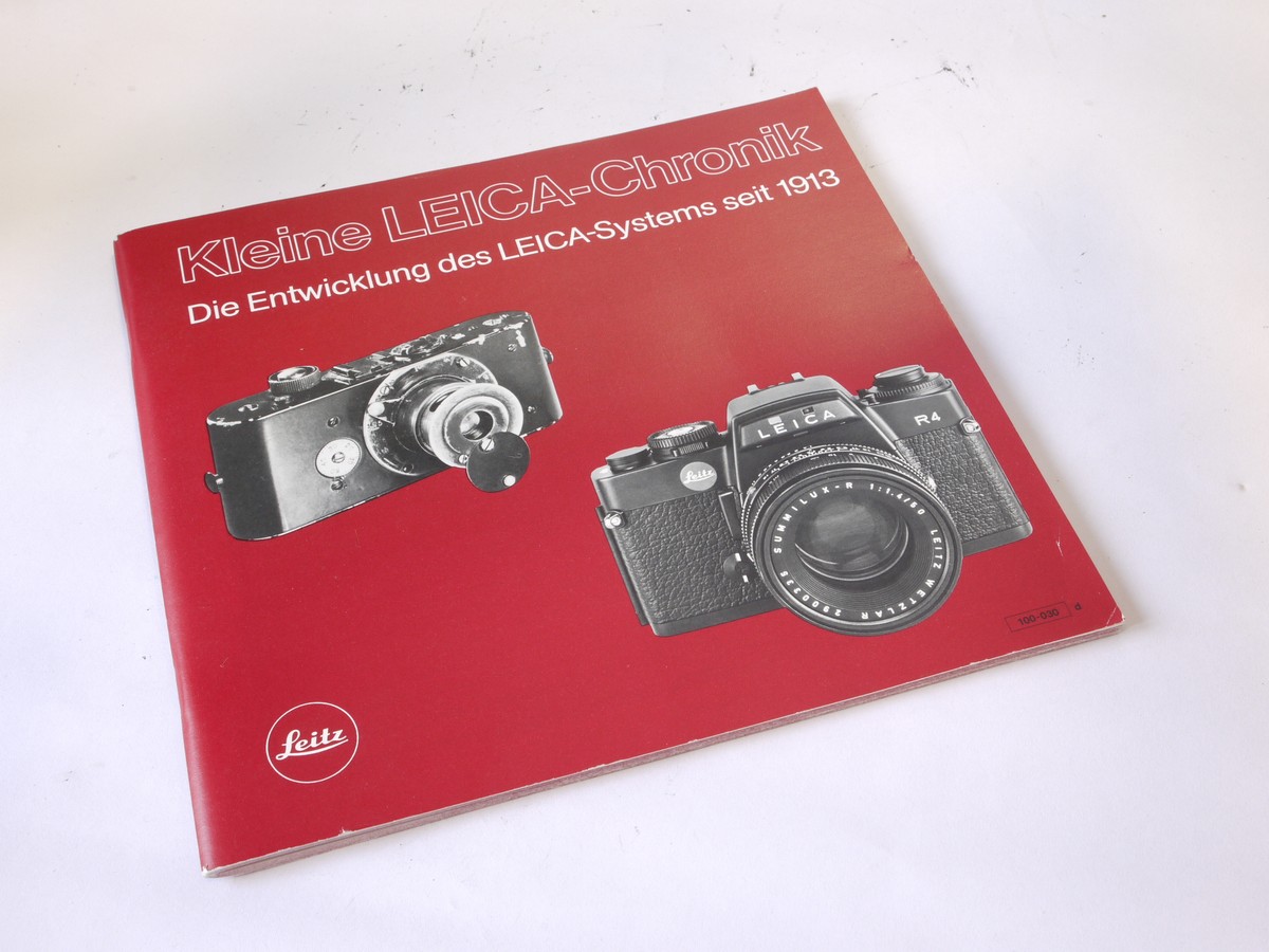 mwclassiccameras-20220603-354 Leitz "Kleine Leica-Chronik - Die Entwicklung des Leica-systems seit 1913" booklet c1984. 64 pages in German