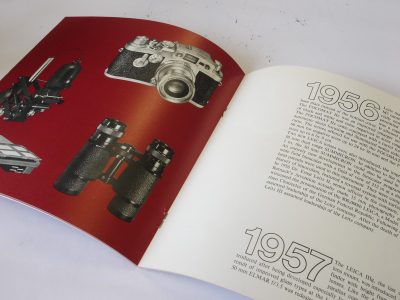 Leitz 50 Years LEICA booklet c1975. 48 pages in English