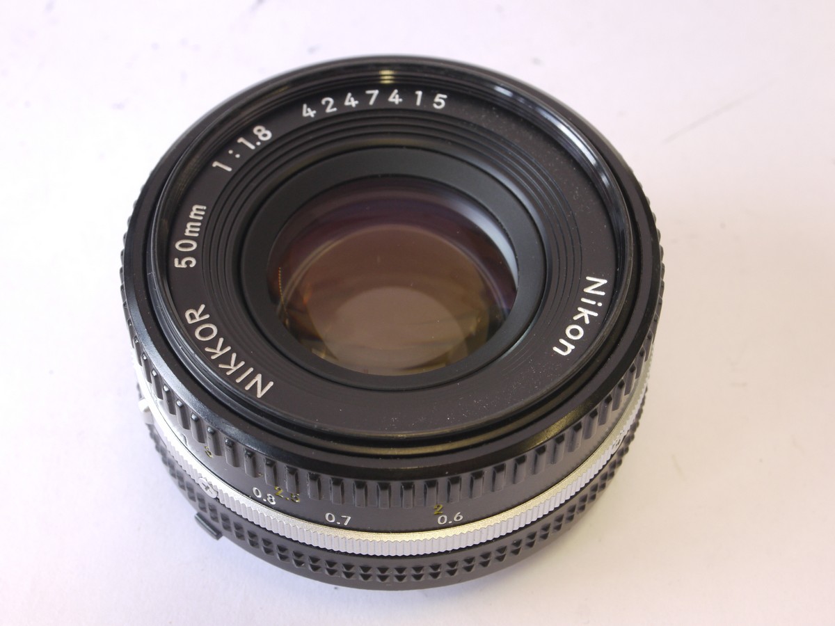 mwclassiccameras-20220603-63 Nikon 50mm f1.8 Nikkor manual focus AIS mount lens, short "pancake" type