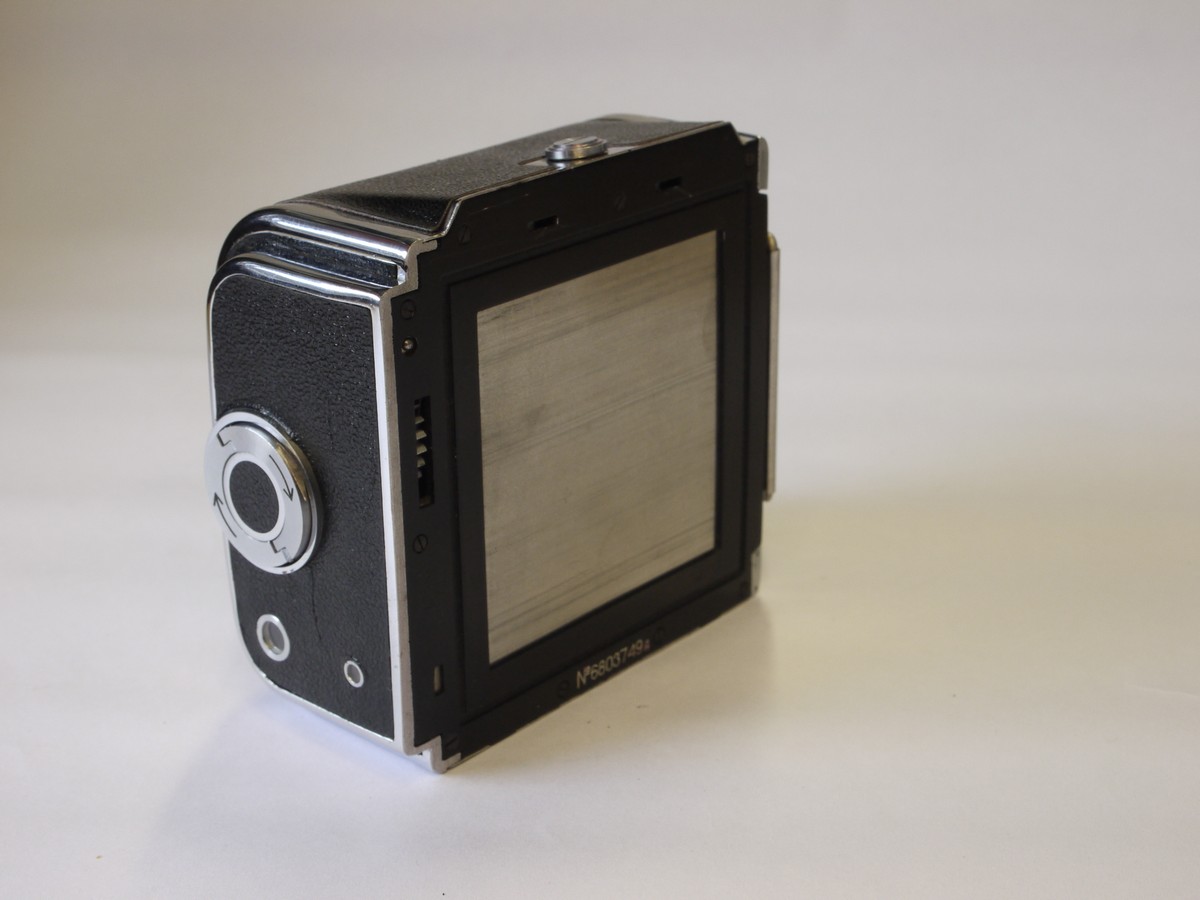 mwclassiccameras-20220610-21 Russian/Soviet made 6x6 Magazine back for Salyut 6x6 Hasselblad copy, with dark slide
