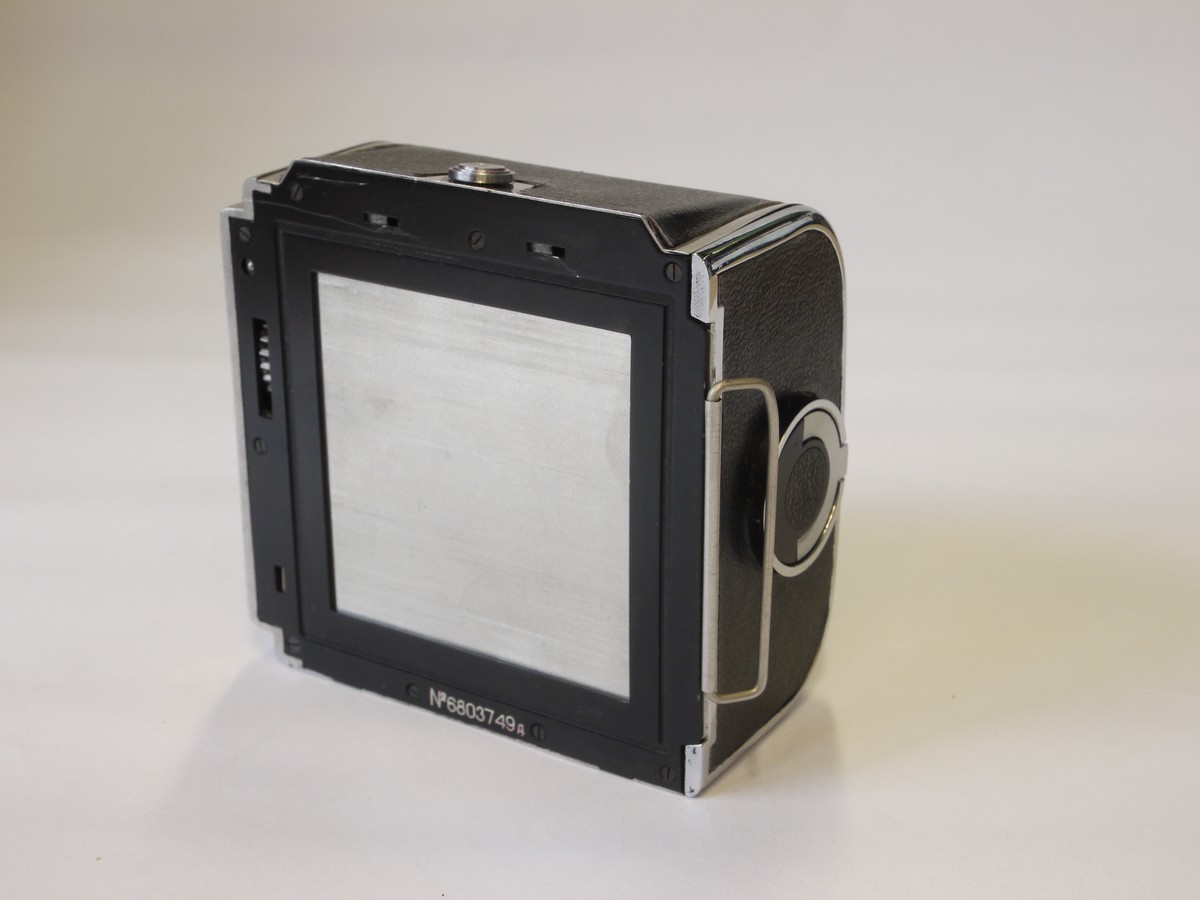 mwclassiccameras-20220610-22 Russian/Soviet made 6x6 Magazine back for Salyut 6x6 Hasselblad copy, with dark slide