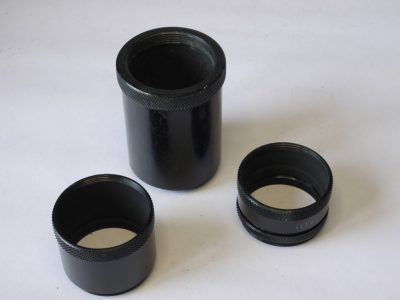 Leitz set of Four L39 Extension tubes, marked "B, F, F & G"