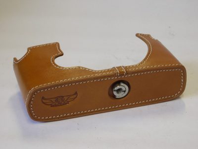 T P Original Tan Faux Leather case base for Leica R4 + makers pouch case
