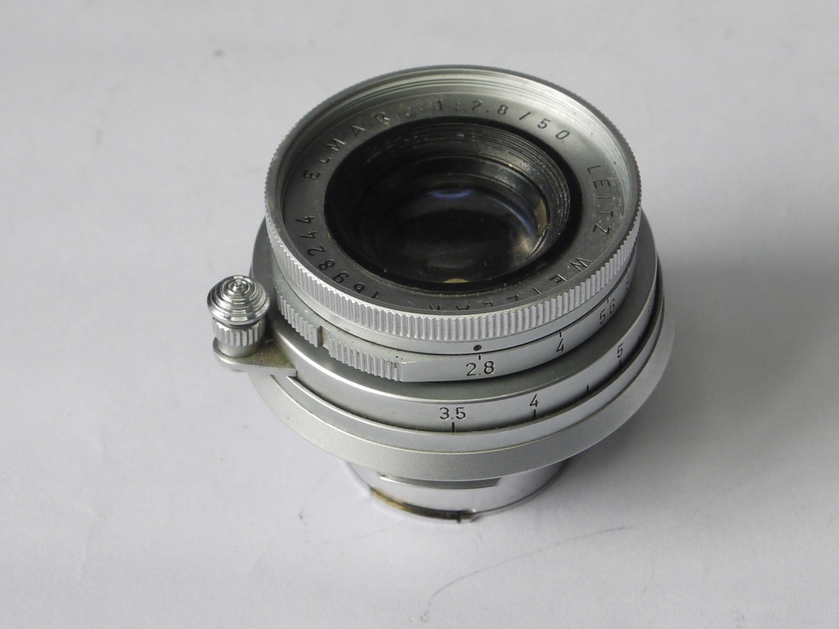 mwclassiccameras-20220715-216 Leitz Wetzlar 50mm f2.8 Elmar-M chrome collapsible lens (No.1698244)