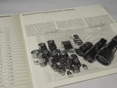 Leitz "Measuring Viewfinder LEICA M4-2 - The Camera for Ultra Fast Lenses" c1976. 6-page pull-out leaflet