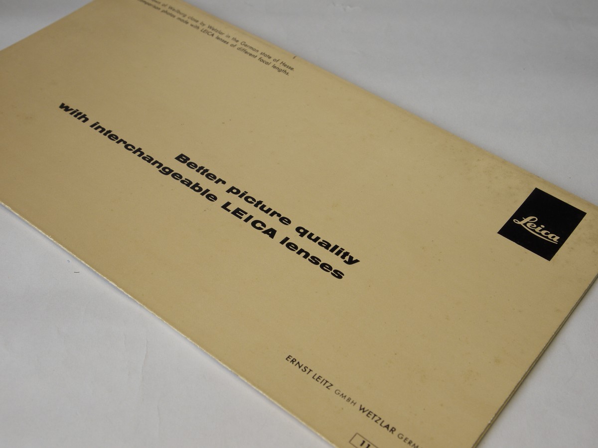 mwclassiccameras-20220722-99 Leitz "Leica, Better picture quality with interchangeable LEICA lenses" c1950. 12 pages booklet
