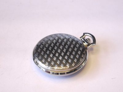 Pocket Watch, Antimagnetic, with white face & patterned rear