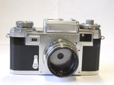 Zeiss Ikon Contax IIIa with coloured shutter dial numbers + Carl Zeiss 50mm f1.5 Sonnar lens & makers ER case