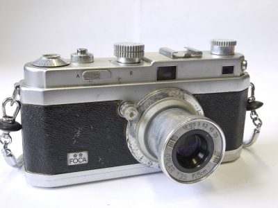 Foca 2 Star Leica Copy + 5cm f3.5 Oplar screw mount lens, Foca Clear filter, chain strap & ER case. NON-WORKING
