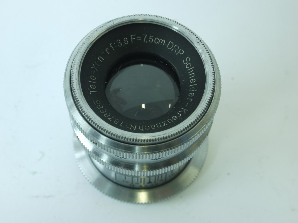 mwclassiccameras-20220923-150 Schneider 7.5cm f3.8 Tele-Xenar chrome lens for Akarelle/Akarette