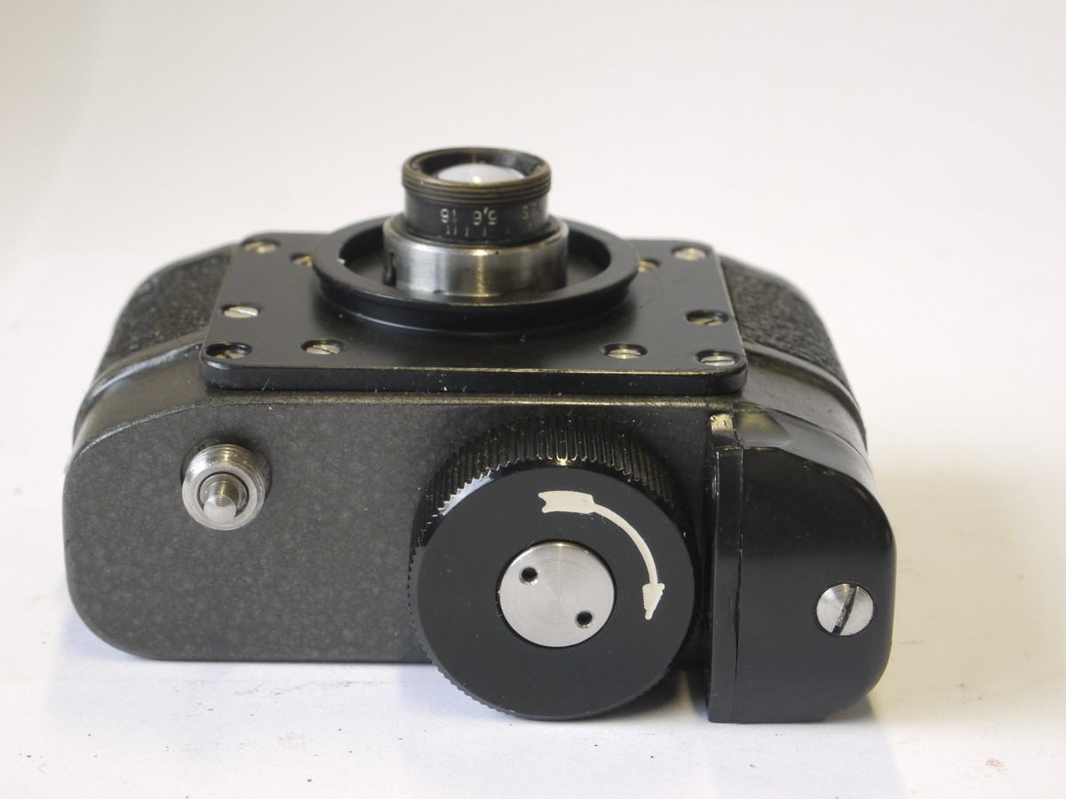 mwclassiccameras-20220923-639 Krasnagorsk FT-2 35mm Panoramic camera with 5cm f5 lens + set of 2 cassettes for use. With makers ER case