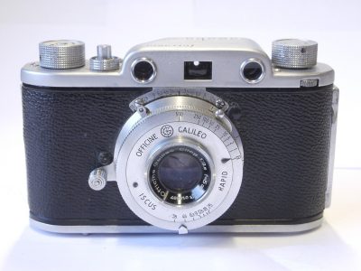 Officine Galileo Ferrania Condor I 35mm coupled rangefinder camera (Made in Italy) with 5cm f3.5 Eliog lens in collapsible mount