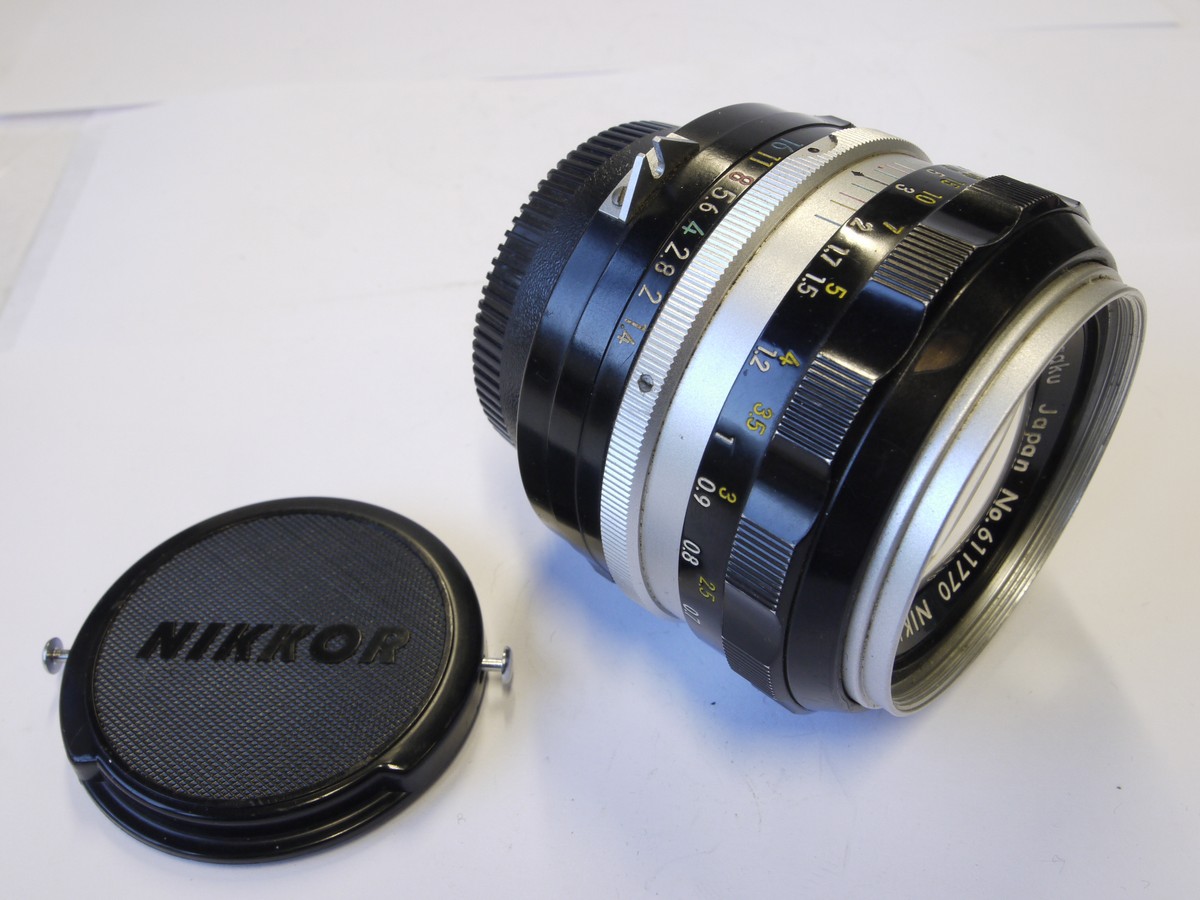 mwclassiccameras-20220930-300 Nikon Nippon Kogaku 50mm f1.4 Nikkor-S manual focus PRE-AI mount lens with scalloped focusing ring + makers caps