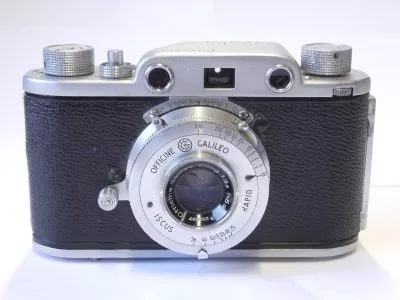 Officine Galileo Ferrania Condor I 35mm coupled rangefinder camera (Made in Italy) with 5cm f3.5 Eliog lens in collapsible mount