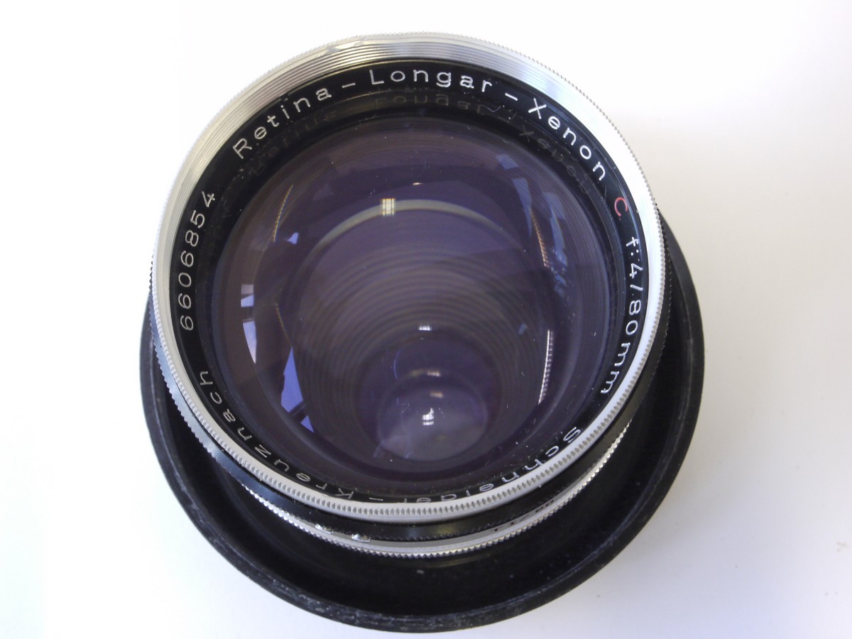 mwclassiccameras-20221007-146 Schneider 80mm f4 Retina-Longar-Xenon C lens for Retina IIc/IIIc + makers keeper case