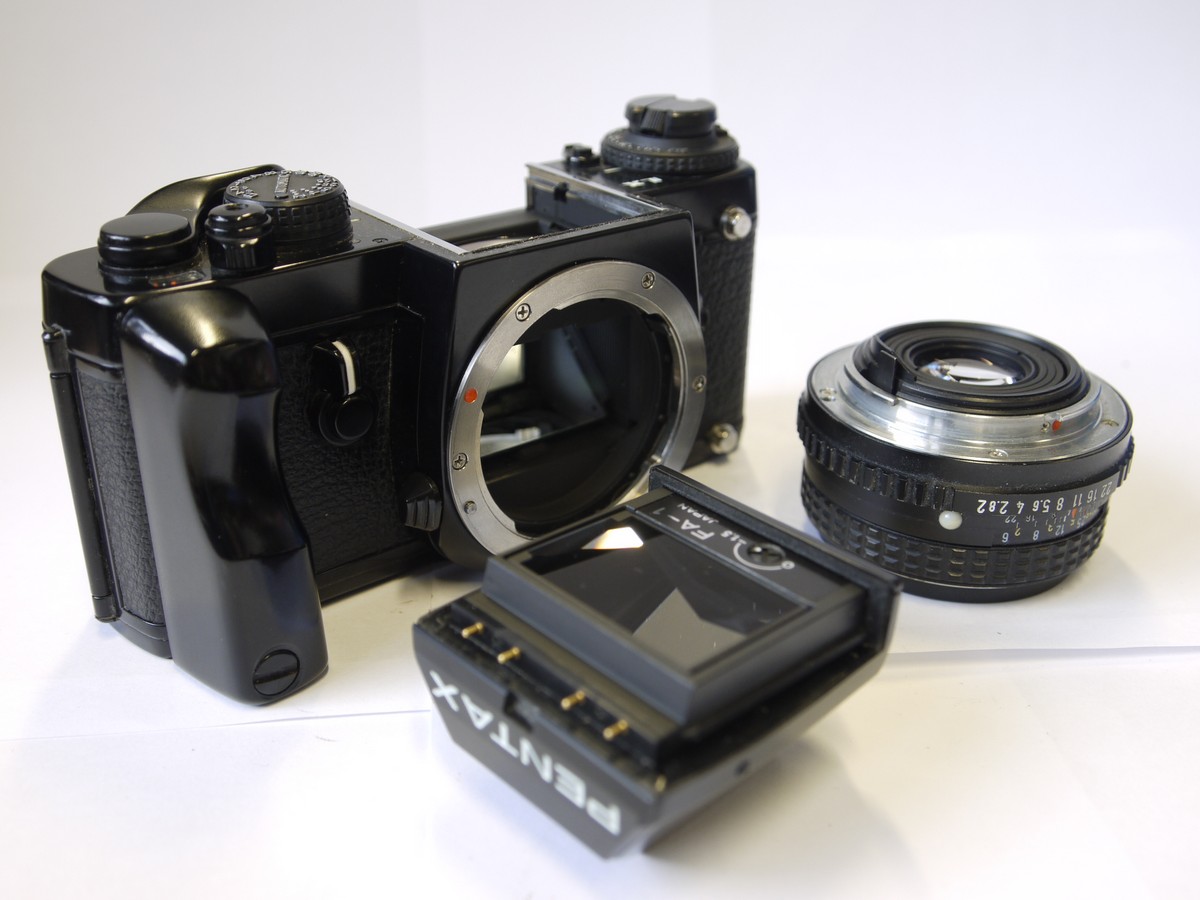 Pentax LX black with FA-1 Prism finder, Grip & 50mm f2 SMC Pentax