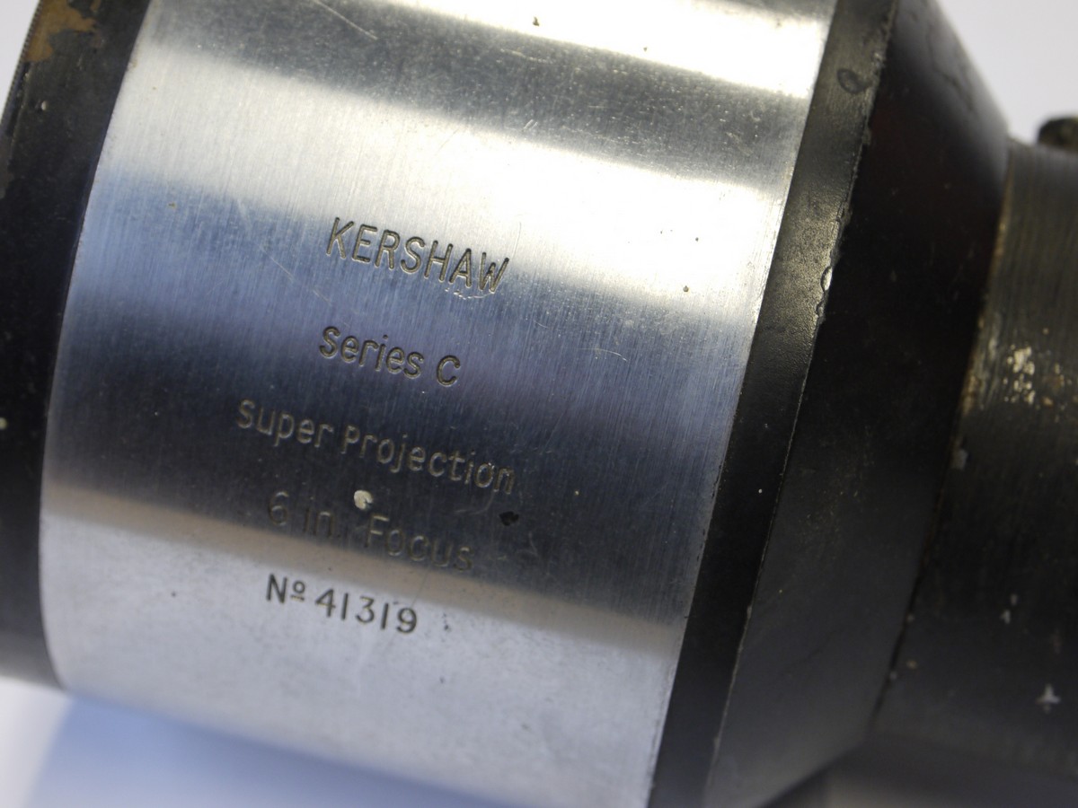 mwclassiccameras-20221125-212 Kershaw 6 inch Series C Super Projection lens, coated. No Iris. Glass diameter is 70mm. 180mm front gass to rear glass