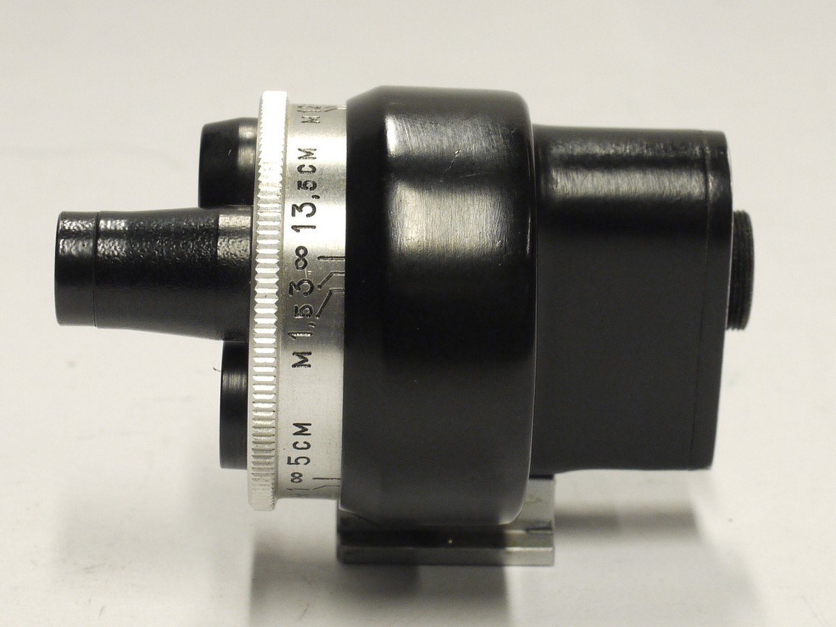 mwclassiccameras-20230113-440 Krasnagorsk Multi-Turret finder for 28, 35, 50, 85 & 135mm + makers keeper case
