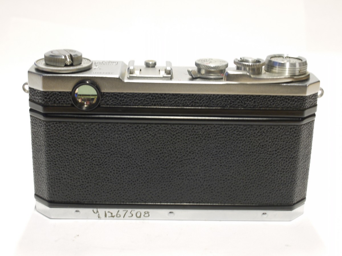 mwclassiccameras-20230120-384 Nikon S2 chrome (No.6169547) + 5cm f1.4 Nikkor-S.C BLACK lens with black front face (No.376005), front cap & Nikon ER case with strap