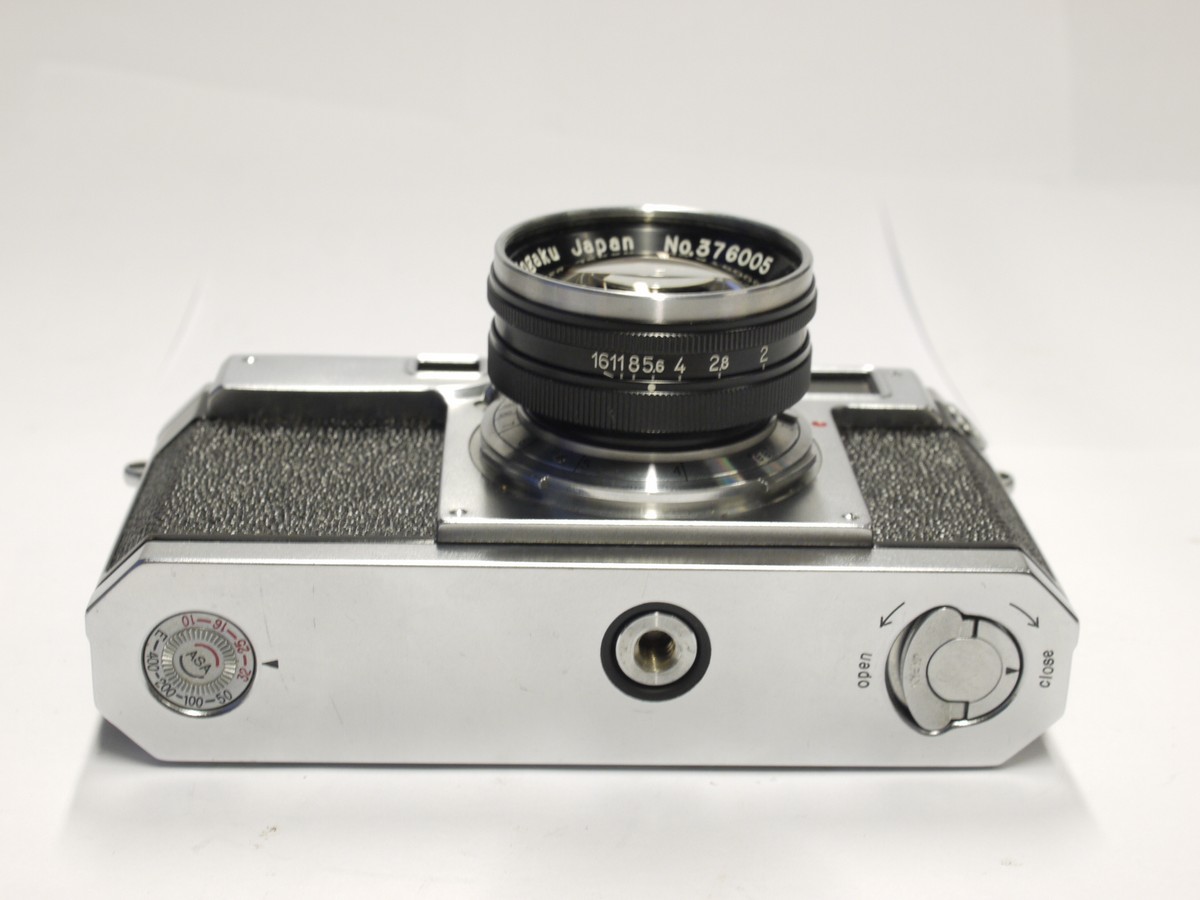 mwclassiccameras-20230120-386 Nikon S2 chrome (No.6169547) + 5cm f1.4 Nikkor-S.C BLACK lens with black front face (No.376005), front cap & Nikon ER case with strap