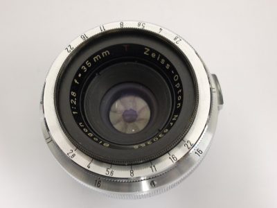 Zeiss-Opton 35mm f2.8 Biogon Post-War lens for Contax IIa/IIIa rangefinder cameras + Zeiss rear cap