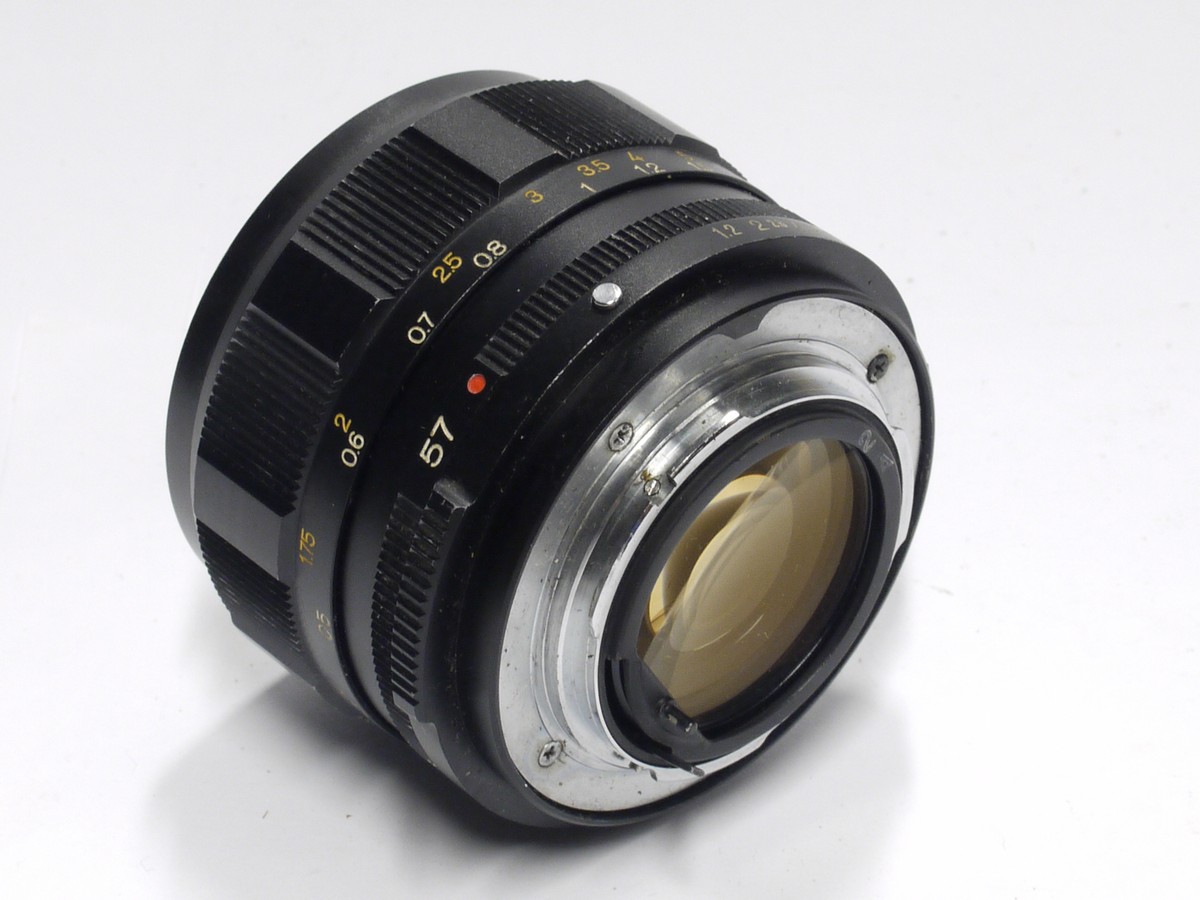 mwclassiccameras-20230120-514 Konica 57mm f1.2 Hexanon AR manual focus Konica bayonet mount lens + caps