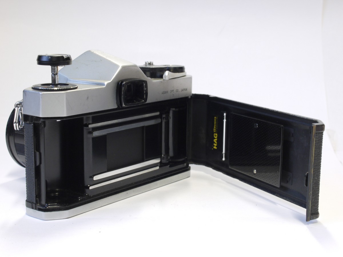 mwclassiccameras-20230120-745 Pentax SP1000 35mm SLR, chrome + 55mm f1.8 Super Takumar M42 lens, front cap, Original Instructions, Original Sales receipt & makers Box with full packaging