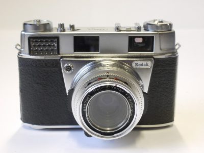 Kodak Retina IIIS 35mm selenium metered coupled rangefinder camera with two brght-line finder frames + 50mm f2.8 Retina-Xenar interchangeable lens, Kodakclear filter & makers ER case with strap