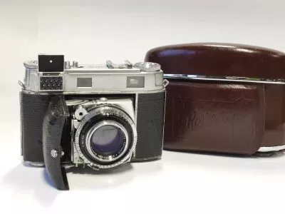 Kodak Retina IIIc 35mm folding coupled rangefinder Selenium metered camera with 50mm f2 Xenon C interchangeable lens + Meter diffuser & Kodak ER case