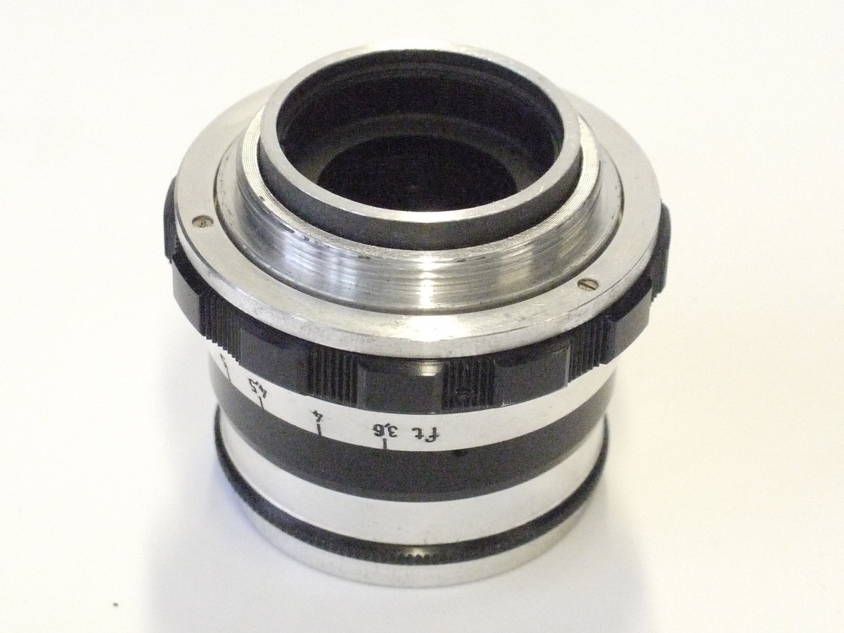 mwclassiccameras-20230303-99 Fed 52mm f2.8 N-61 coated black & chrome rigid type lens, L39 RF coupled