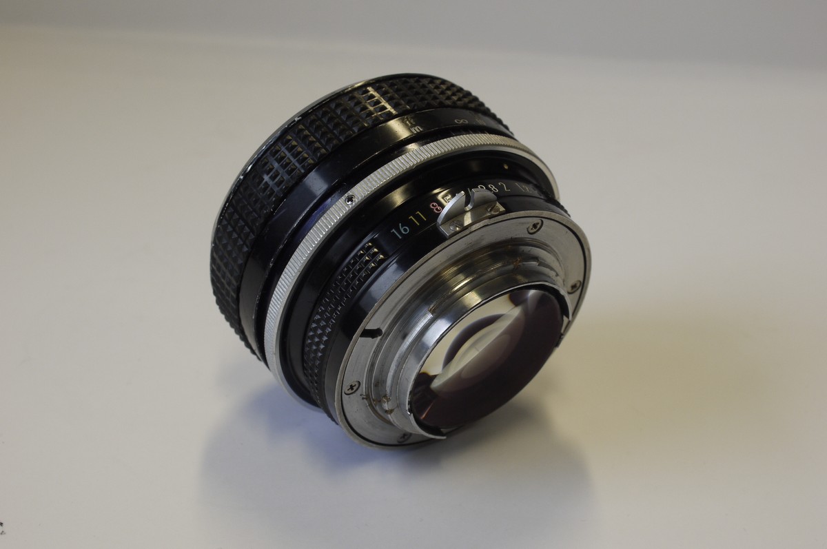 mwclassiccameras-20230331-26 Nikon 55mm f1.2 Nikkor manual focus PRE AI mount lens + Nikon caps