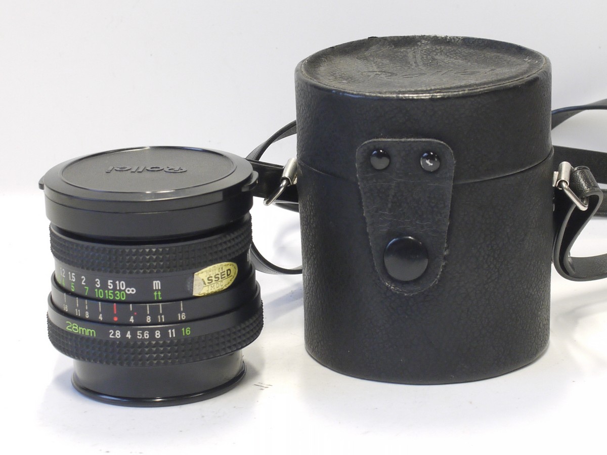 mwclassiccameras-20230420-278 Rollei 28mm f2.8 Rolleinar-MC manual focus QBM/Rollei SL35 bayonet mount lens + maers caps & case