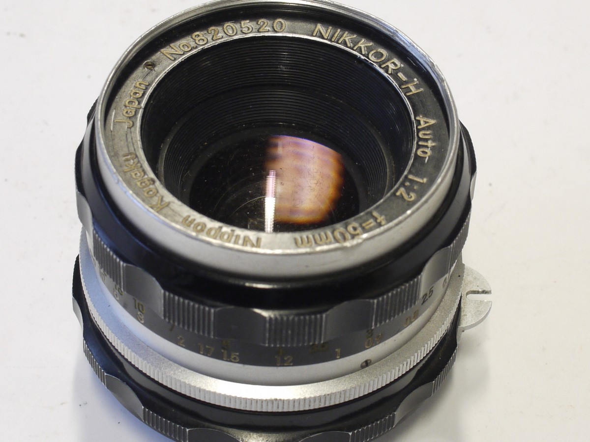 mwclassiccameras-20230420-408 Nikon Nippon Kogaku 50mm f2 Nikkor-H manual focus PRE AI lens with scalloped focusing ring