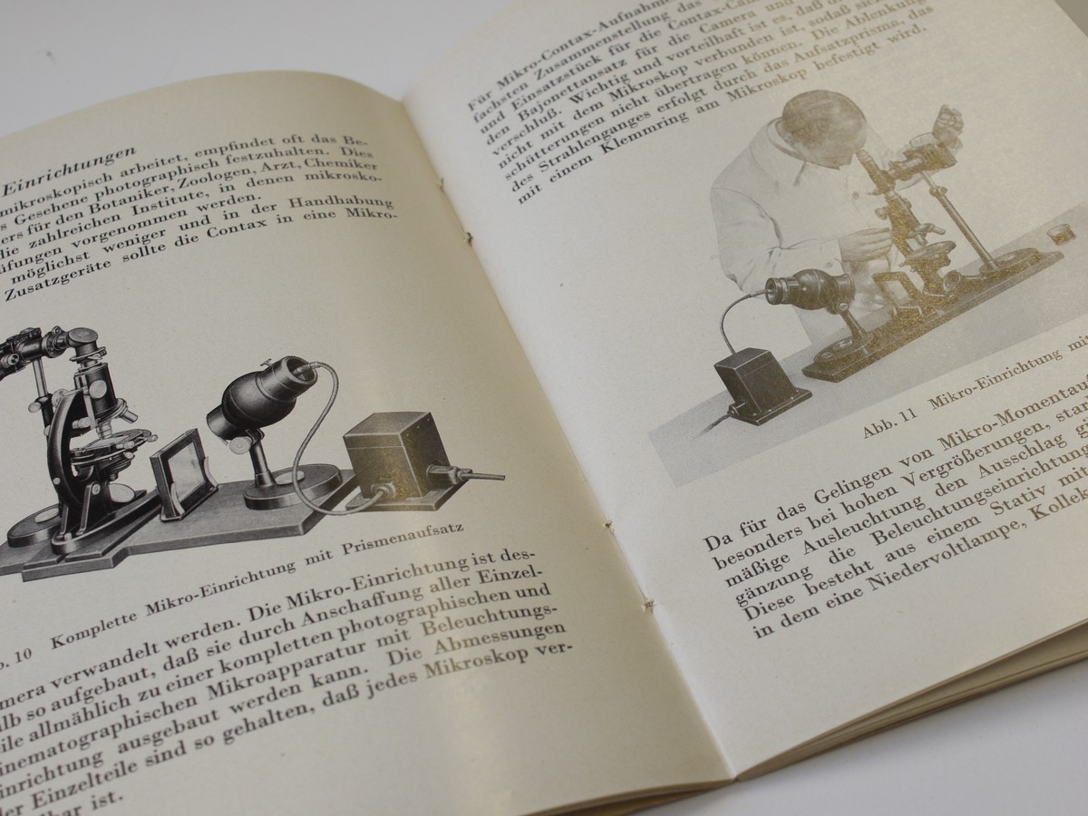 mwclassiccameras-20230428-273 Zeiss Ikon "Die Zusatzgerate Zur Contax" Original instructions for Copying c1951. 48 pages in GERMAN