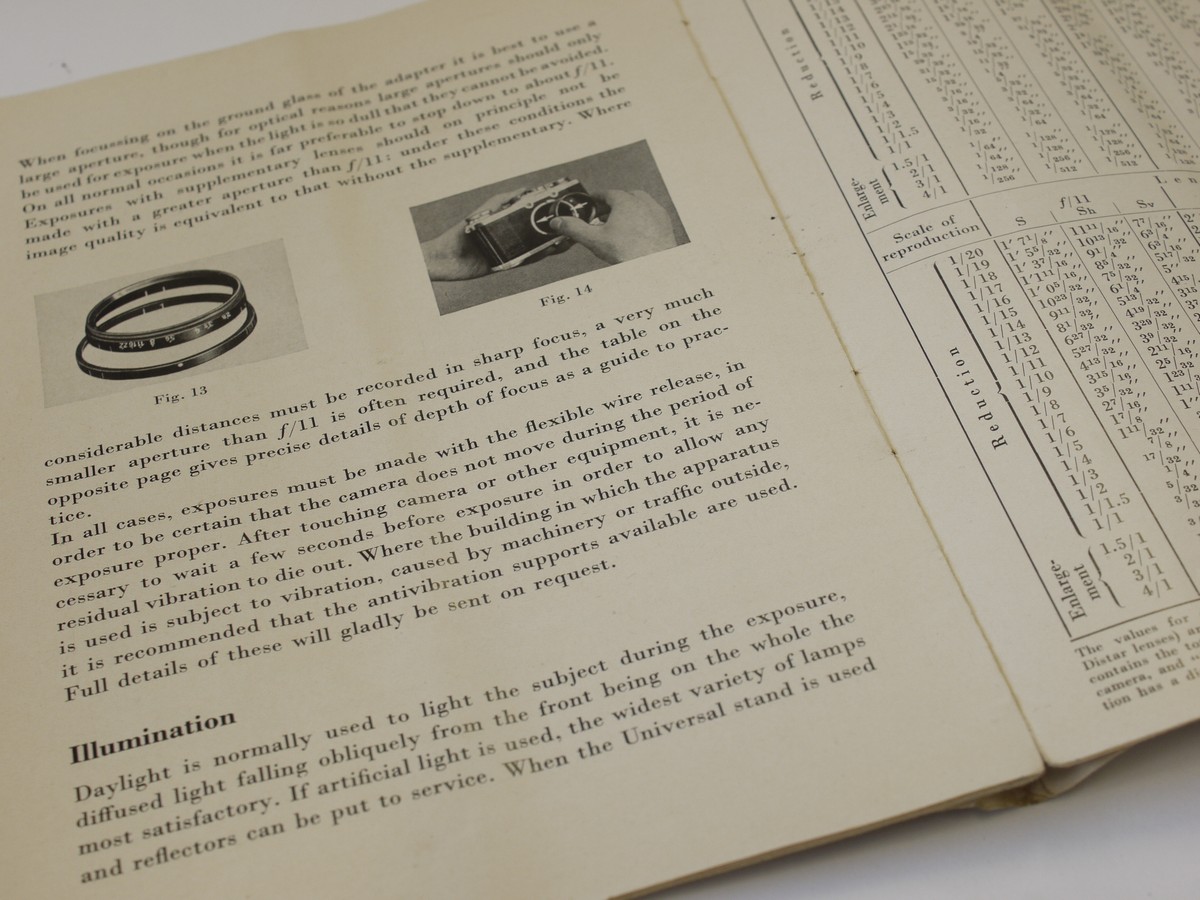 mwclassiccameras-20230428-276 Zeiss Ikon "Instructions for using the tripod focussing head for Contax & Nettax" c1938. 24 pages in English
