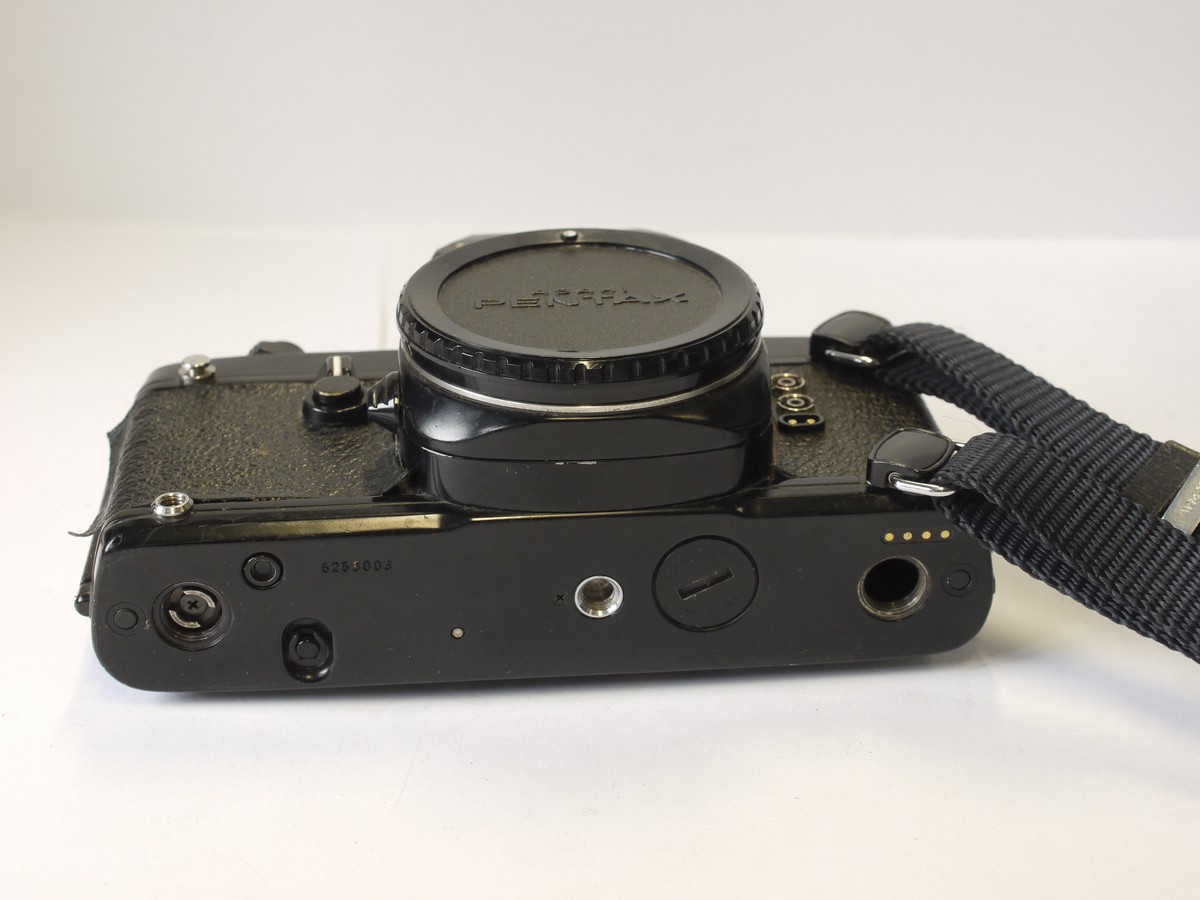 mwclassiccameras-20230428-80 Pentax LX 35mm SLR with FA-1 Prism finder, body cap & shoulder strap