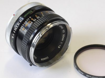 Canon 50mm f1.8 manual focus FD Breechlock mount lens
