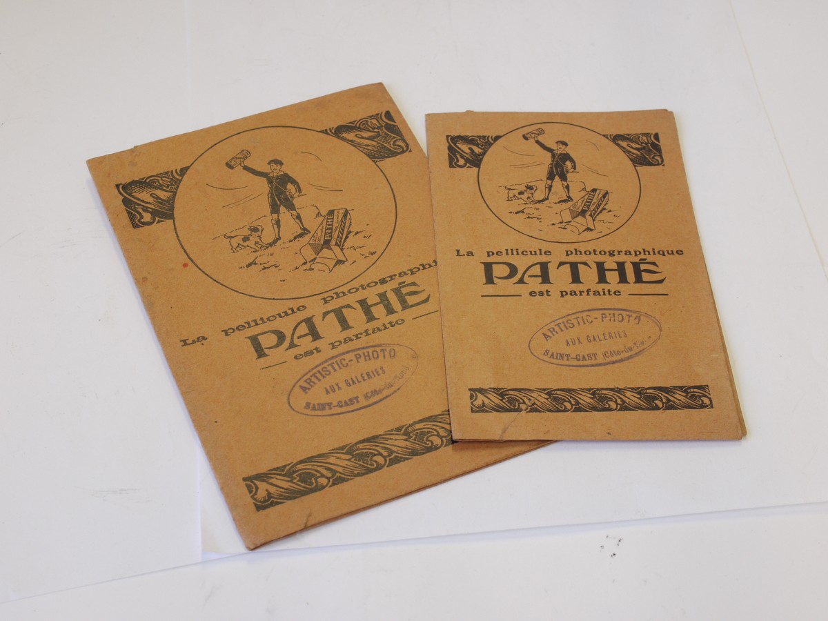 mwclassiccameras-20230526-307 Pathe Film Wallets - set of Two different sized card wallets for negatives