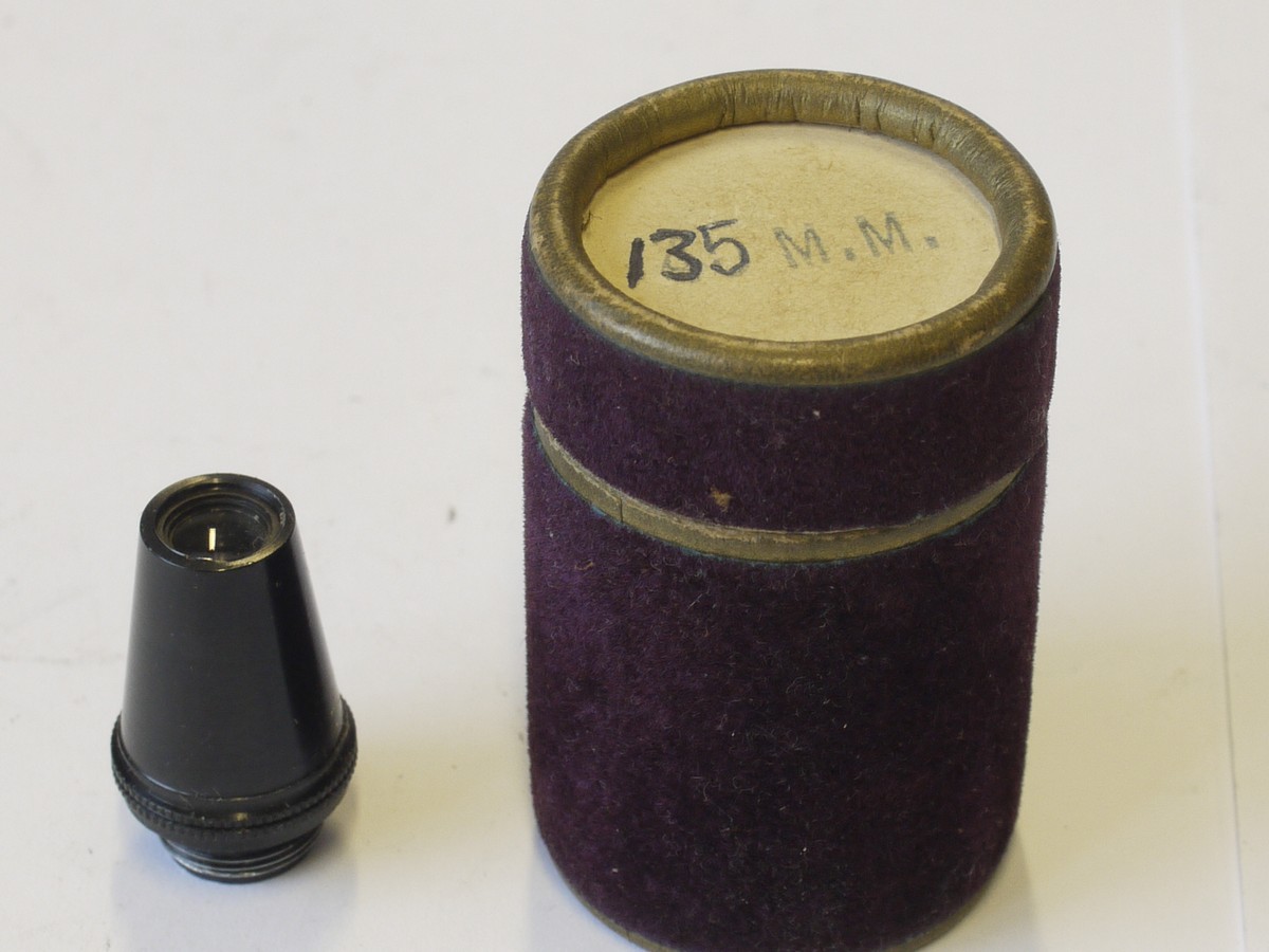 mwclassiccameras-20230602-240 Corfield 135mm screw-in Eyepiece finder for use with Perifex Leica Copy + makers Box