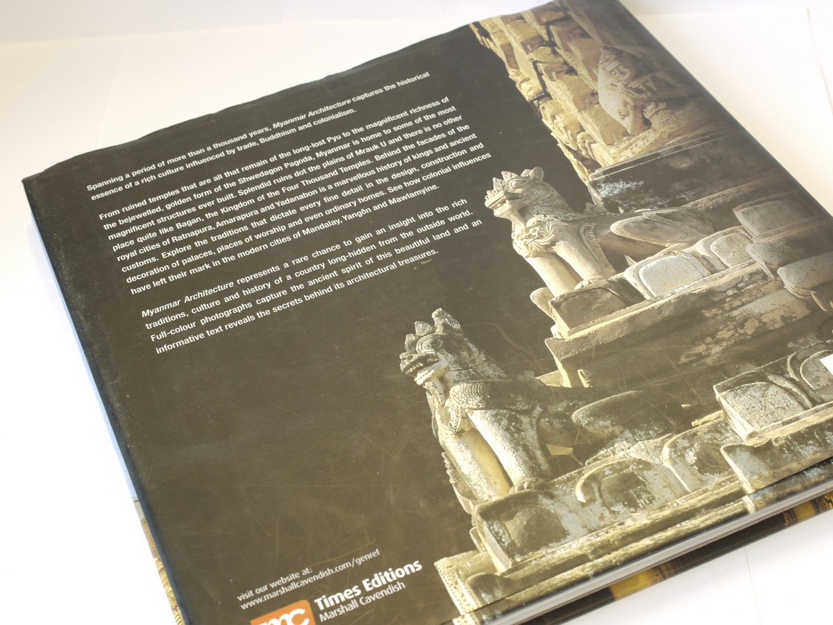 mwclassiccameras-20230609-195 Myanmar Architecture, Cities of Gold, book by Thanegi & Broman c2005. Hardbound with dust cover. 192 pages in English